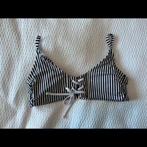 Xhilaration by Target White and Blue Bikini Top
